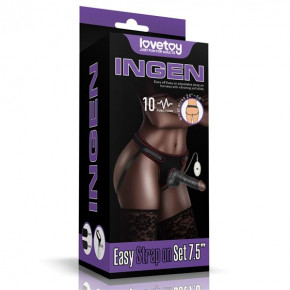 Lovetoy | Страпон - Ingen Vibrating Easy Strap-On Set 7.5