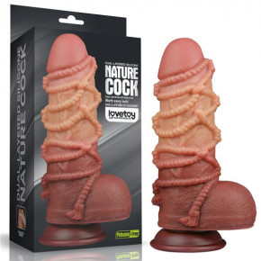 Lovetoy | Фалоімітатор - Dual-Layered Silicone Cock With Rope 9.5