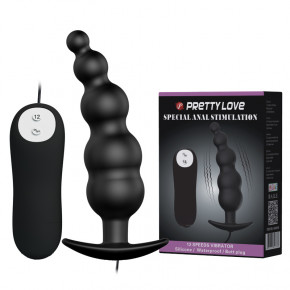 Baile | Анальна пробка - Pretty Love Special Anal Stimulation Vibrating Butt Plug Black. Цена: 828 грн