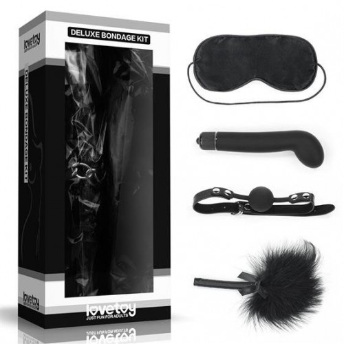 Lovetoy | Набір БДСМ - Deluxe Bondage Kit (маска, вібратор, кляп, пір'їнка). Цена 2 278 грн Lovetoy | Набір БДСМ - Deluxe Bondage Kit (маска, вібратор, кляп, пір'їнка). Цена 2 278 грн