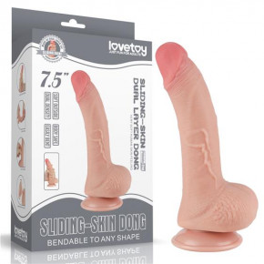 Lovetoy | Фалоімітатор - Sliding-Skin Dual Layer Dong 7.5