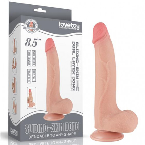 Lovetoy | Фалоімітатор - Sliding-Skin Dual Layer Dong 8.5 Lovetoy | Фалоімітатор - Sliding-Skin Dual Layer Dong 8.5