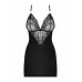 Obsessive | Пеньюар - Obsessive 828-CHE-1 Chemise & Thong Black. Цена 2 066 грн. Фото: 2