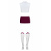 Obsessive | Рольовий костюм - Obsessive Student Set White/Burgundy. Ціна 2172 грн. Фото: 3
