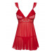 Obsessive | Пеньюар - Obsessive 863-BAB-3 Babydoll & Thong Red S/M. Ціна 1125 грн. Фото: 1