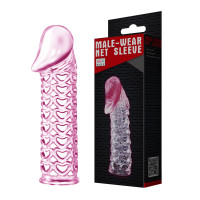 Baile | Насадка на член - Male-Wear Net Sleeve Pink. Ціна 140 грн