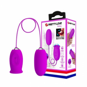 Baile | Кліторальний стимулятор з віброяйцем - Pretty Love Daisy Licking Vibrator Purple. Цена: 1 881 грн