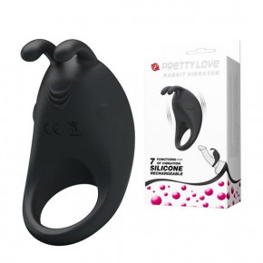 Baile | Ерекційне кільце - Pretty Love Rabbit Vibrator Penis Ring Black. Цена: 1 282 грн