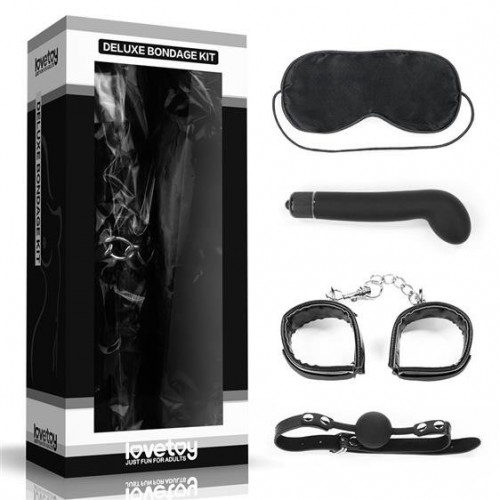 Lovetoy | Набір БДСМ - Deluxe Bondage Kit (маска, вібратор, наручники, кляп). Ціна 1983 грн Lovetoy | Набір БДСМ - Deluxe Bondage Kit (маска, вібратор, наручники, кляп). Ціна 1983 грн