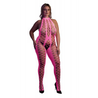 SHOTS | Бодістокінг - Ouch! Bodystocking With Halterneck Pink, XL/4XL. Ціна 897 грн