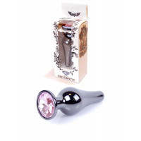 BOYS of TOYS | Анальна пробка - Jewellery Dark Silver Long Plug Pink. Цена 664 грн