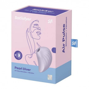 Satisfyer | Вакуумний кліторальний вібратор - Satisfyer Pearl Diver Violet. Ціна: 1991 грн