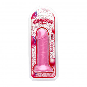 MSX Distribution | Фалоімітатор з ароматом жуйки - Toyz4lovers Delicious Dildo Bubble Gum, 15 см. Ціна: 758 грн