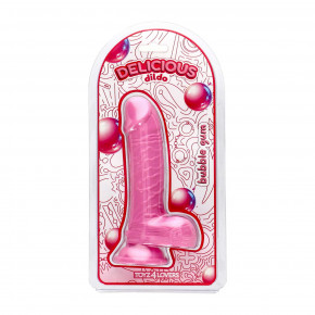 MSX Distribution | Фалоімітатор з ароматом жуйки - Toyz4lovers Delicious Dildo Bubble Gum, 18 см. Ціна: 884 грн