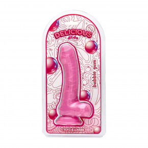 MSX Distribution | Фалоімітатор з ароматом жуйки - Toyz4lovers Delicious Dildo Bubble Gum, 18,5 см. Ціна: 878 грн
