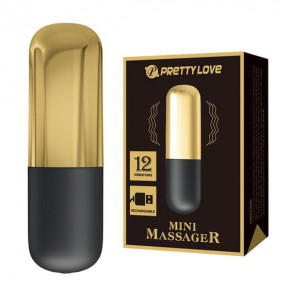 Baile | Вібратор - Pretty Love Mini Massager Bullet Black Gold. Цена: 1 312 грн