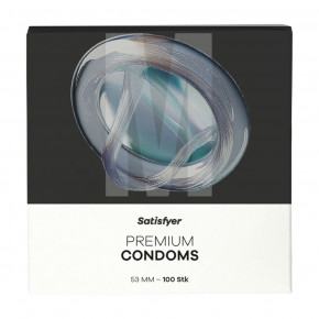 Satisfyer | Презервативи - Satisfyer Premium Condoms 53 мм (M), 100 шт.. Ціна: 1371 грн