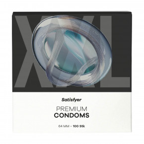Satisfyer | Презервативи - Satisfyer Premium Condoms 64 мм (XXL), 100 шт.. Ціна: 1371 грн