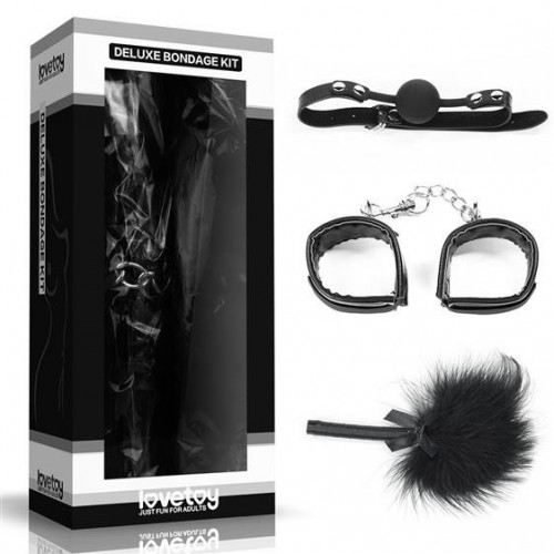 Lovetoy | Набір БДСМ - Deluxe Bondage Kit (кляп, наручники, пір'їнка). Цена 1 312 грн Lovetoy | Набір БДСМ - Deluxe Bondage Kit (кляп, наручники, пір'їнка). Цена 1 312 грн
