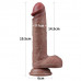 Lovetoy | Фаллоимитатор LoveToy Dual Layered Silicone Cock 7.5" Brown - ультрареалистичный силиконовый дилдо с присоской. Цена 1 516 грн. Фото: 1