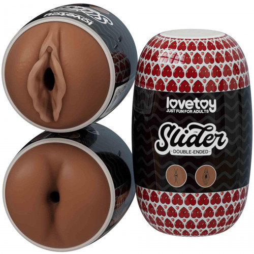 Lovetoy | Мастурбатор - Slider Double-Ended Masturbator Ass and Vagina Brown. Цена: 708 грн Lovetoy | Мастурбатор - Slider Double-Ended Masturbator Ass and Vagina Brown. Цена: 708 грн