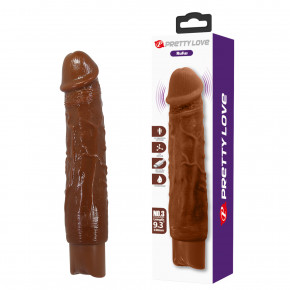 Baile | Реалістичний вібратор - Pretty Love Rufus Realistic Vibrating Dildo Brown. Цена: 726 грн