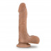 Blush Novelties | Фаллоимитатор Blush Novelties Au Naturel - Mister Perfect - Mocha 8.5" (21.6 см) с двойной плотностью. Цена 1 550 грн. Фото: 1