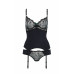 Passion | Корсет із пажами Passion Exclusive FLORIS CORSET Black size S/M, трусики. Ціна 2379 грн. Фото: 4