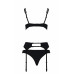 Passion | Комплект эротического женского белья Passion Exclusive FLORIS SET Black size S/M (бюстгальтер, трусики и пояс). Цена 2 689 грн. Фото: 4