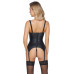 Abierta Fina | Комплект Abierta Fina Half Cup Wetlook and Lace Corset с открытым доступом, черный. Цена 4 150 грн. Фото: 4