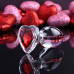 Adam & Eve | Анальная пробка стеклянная размер M ADAM ET EVE RED HEART GEM GLASS PLUG MEDIUM. Цена 2 220 грн. Фото: 6