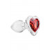 Adam & Eve | Стеклянная анальная пробка ADAM ET EVE RED HEART GEM GLASS PLUG SMALL. Цена 1 250 грн. Фото: 7