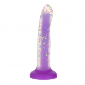 ADDICTION | Светящийся в темноте фаллоимитатор ADDICTION Rave 8″ Glow in the Dark Dildo Purple Confetti , 20,3 см. Цена: 2 209 грн
