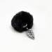 Alive | Металлическая анальная пробка Кроличий хвостик Alive Fluffly Twist Plug S Black. Цена 679 грн. Фото: 1