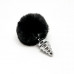 Alive | Металева Анальна Пробка Кролячий Хвостик Alive Fluffly Twist Plug M Black. Ціна 789 грн. Фото: 1