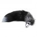 Alive | Металлическая анальная пробка Лисий хвост Alive Black And White Fox Tail M (мятая упаковка). Цена 849 грн. Фото: 2