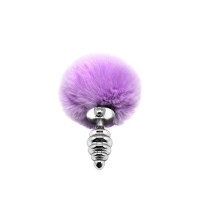 Alive | Металлическая анальная пробка Кроличий хвостик Alive Fluffly Twist Plug S Purple. Цена 559 грн Alive | Металлическая анальная пробка Кроличий хвостик Alive Fluffly Twist Plug S Purple. Цена 559 грн