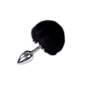 Alive | Металева Анальна Пробка Кролячий Хвостик Alive Fluffly Plug S Black. Ціна: 585 грн