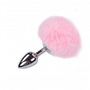 Alive | Металлическая анальная пробка Кроличий хвостик Alive Fluffly Plug S Pink. Цена: 689 грн
