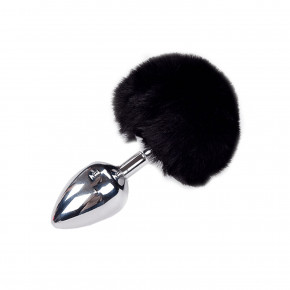 Alive | Металева Анальна Пробка Кролячий Хвостик Alive Fluffly Plug L Black. Ціна: 815 грн