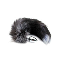 Alive | Металлическая анальная пробка Лисий хвост Alive Black And White Fox Tail S. Цена 730 грн