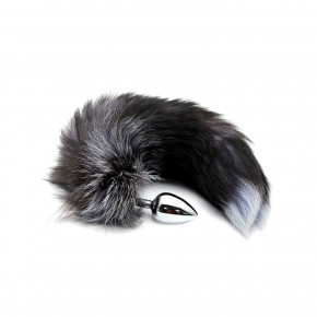 Alive | Металева Анальна Пробка Лисячий Хвіст Alive Black And White Fox Tail S. Ціна: 730 грн