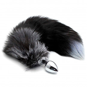 Alive | Металева Анальна Пробка Лисячий Хвіст Alive Black And White Fox Tail M. Ціна: 849 грн