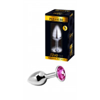 Alive | Анальная металлическая пробка Alive с розовым камнем, S. Цена 370 грн