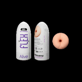 Alive | Мастурбатор-анус в колбе Alive Flex Anal M бежевый, 16 х 6.5 см. Цена: 599 грн