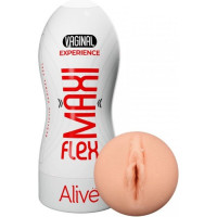 Alive | Мастурбатор вагина Alive Maxi Flex бежевый в белой колбе. Ціна 599 грн