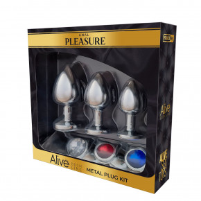 Alive | Набір анальних пробок Metal Plug Kit. Ціна: 1729 грн