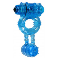Alive | Эрекционное виброкольцо Double Ding Ring Blue. Цена 689 грн