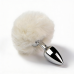 ALUME | Анальная пробка ALUME, S, металлическая серебристая с белым пушком, 7 х 2,8 см. Цена: 440 грн. Фото: 4