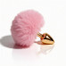 ALUME | Анальная пробка ALUME, S, металлическая золотистая с розовым пушком, 7 х 2,8 см. Ціна 528 грн. Фото: 2 ALUME | Анальная пробка ALUME, S, металлическая золотистая с розовым пушком, 7 х 2,8 см. Ціна 528 грн. Фото: 2